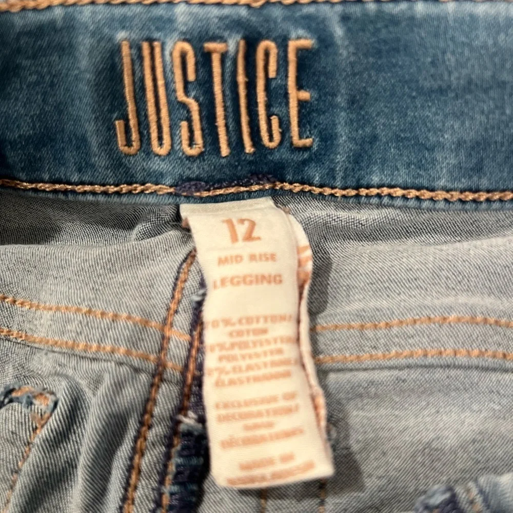 Justice Girls Size 12 Denim Bundle 2 Skinny Jeans + Button Front Skirt Y2K